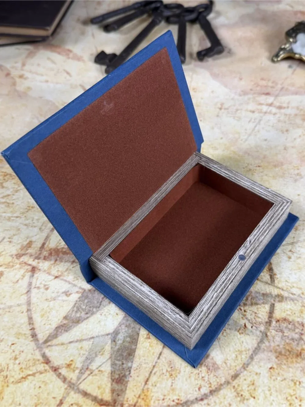 Ships of the Sea Decorative Book Storage Box | Nautical Hidden Storage